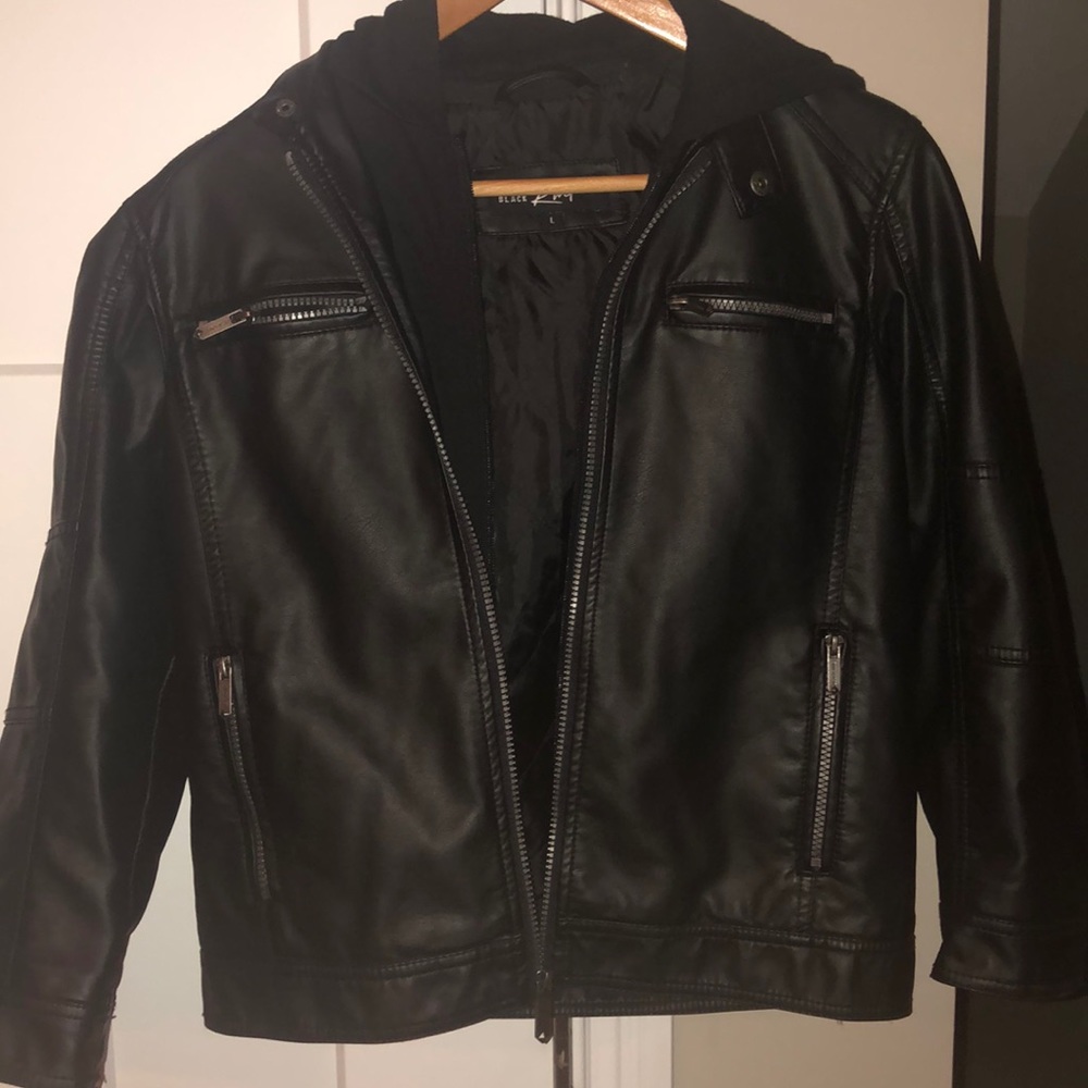 Black leather jacket (Black Rivet)